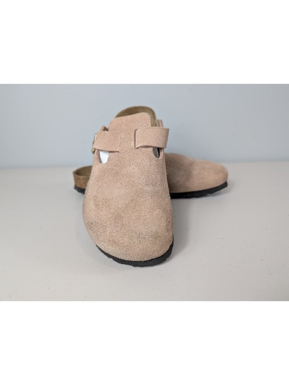 Birkenstock Boston suede clogs in pink unisex size W7 M6